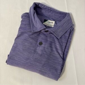 Izod Men's Heathered Purple Polo Shirt